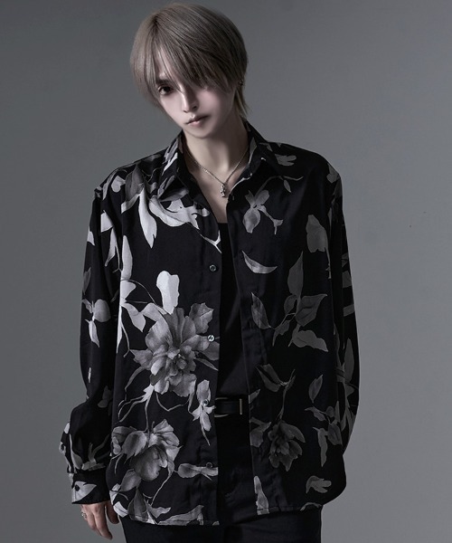 CavariA（キャバリア）の「『CavariA/キャバリア』花柄シャツ 長袖（シャツ/ブラウス・メンズ・ブラック/ブラック系1/ブラック系2・M/L）」の6枚目の写真