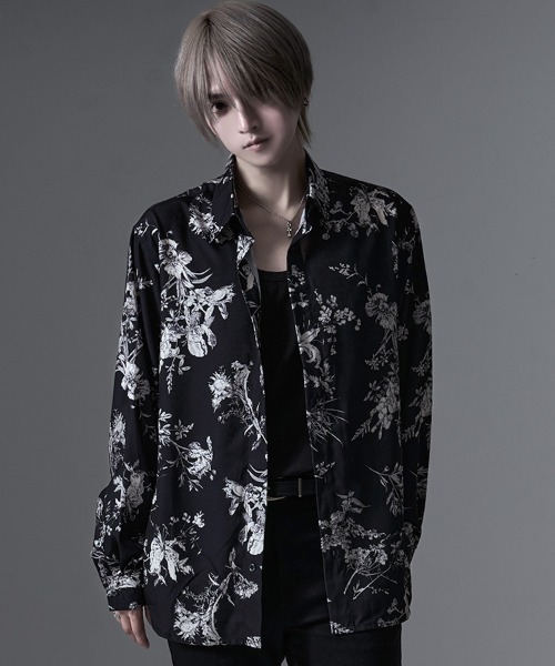 CavariA（キャバリア）の「『CavariA/キャバリア』花柄シャツ 長袖（シャツ/ブラウス・メンズ・ブラック/ブラック系1/ブラック系2・M/L）」の14枚目の写真