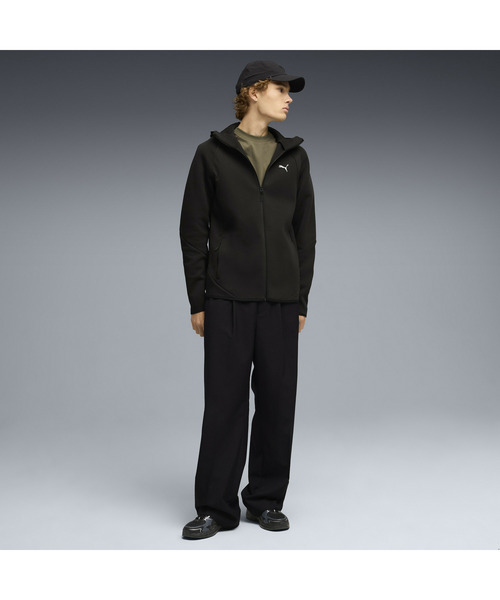 PUMA(プーマ)の「PUMA プーマ メンズ エヴォストライプ フルジップ フーディ(パーカー・メンズ・ブラック/グレー・X-LARGE/XX-LARGE/LARGE/MEDIUM/SMALL)」の4枚目の写真