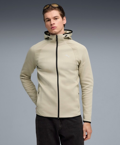 PUMA(プーマ)の「PUMA プーマ メンズ エヴォストライプ フルジップ フーディ(パーカー・メンズ・ブラック/グレー・X-LARGE/XX-LARGE/LARGE/MEDIUM/SMALL)」の2枚目の写真