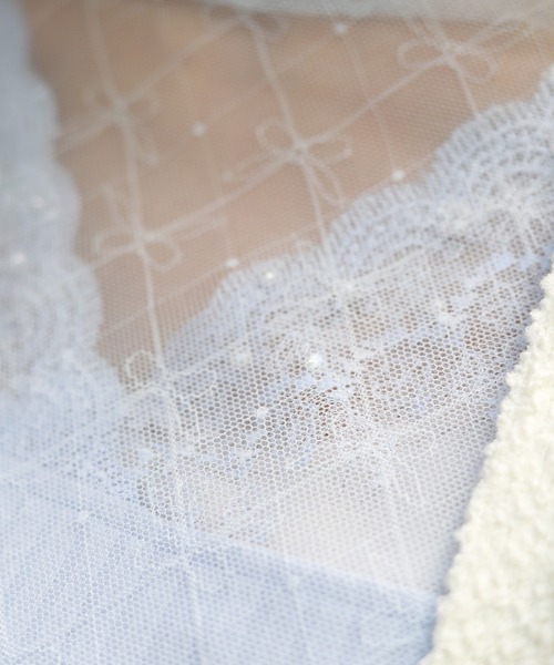 axes femme（アクシーズファム）の「Ｗリボンシアーインナー（Tシャツ/カットソー・レディース・ホワイト/サックスブルー/ブラック・FREE）」の8枚目の写真