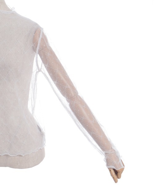 axes femme（アクシーズファム）の「Ｗリボンシアーインナー（Tシャツ/カットソー・レディース・ホワイト/サックスブルー/ブラック・FREE）」の9枚目の写真