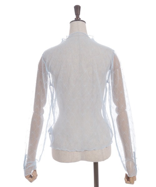 axes femme（アクシーズファム）の「Ｗリボンシアーインナー（Tシャツ/カットソー・レディース・ホワイト/サックスブルー/ブラック・FREE）」の12枚目の写真