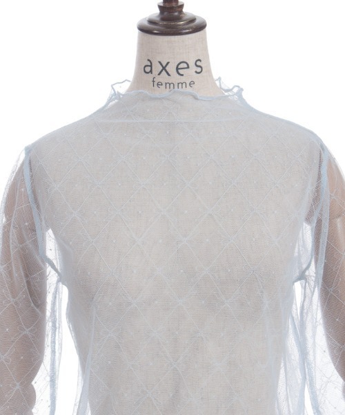 axes femme（アクシーズファム）の「Ｗリボンシアーインナー（Tシャツ/カットソー・レディース・ホワイト/サックスブルー/ブラック・FREE）」の13枚目の写真