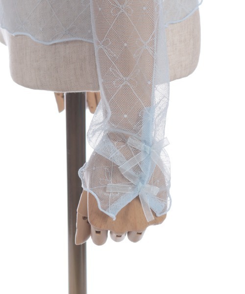 axes femme（アクシーズファム）の「Ｗリボンシアーインナー（Tシャツ/カットソー・レディース・ホワイト/サックスブルー/ブラック・FREE）」の16枚目の写真