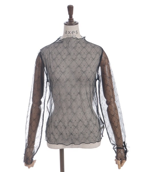 axes femme（アクシーズファム）の「Ｗリボンシアーインナー（Tシャツ/カットソー・レディース・ホワイト/サックスブルー/ブラック・FREE）」の18枚目の写真