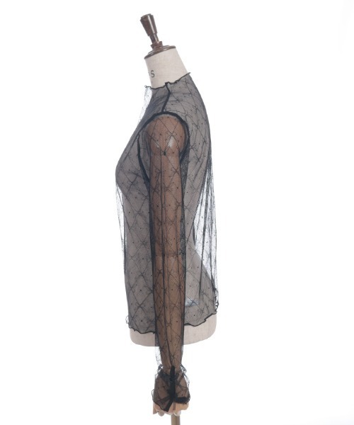 axes femme（アクシーズファム）の「Ｗリボンシアーインナー（Tシャツ/カットソー・レディース・ホワイト/サックスブルー/ブラック・FREE）」の19枚目の写真