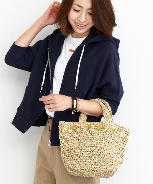 BEAUTY&YOUTH UNITED ARROWS(ビューティーアンドユースユナイテッドアローズ)の「BY∵ ペーパースタースパンコールミニトート◆(トートバッグ・レディース・ブラック/ベージュ/オリーブ・FREE)」の2枚目の写真