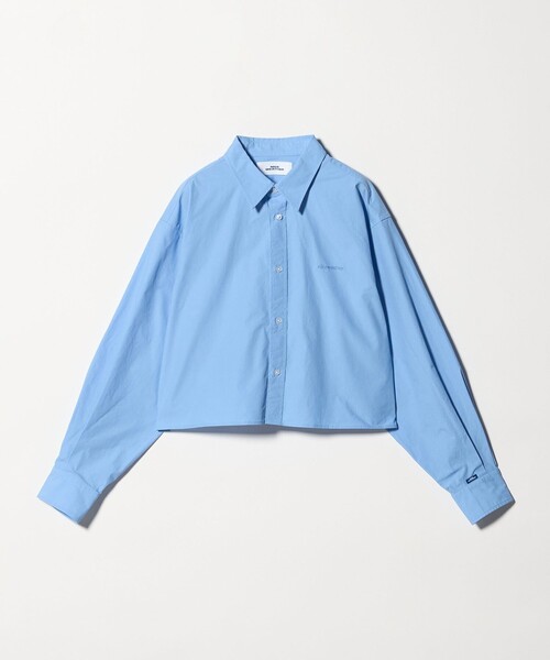 NICE WEATHER(ナイスウェザー)の「<NICE WEATHER>ロゴ クロップド シャツ(シャツ/ブラウス・レディース・ホワイト/ライトブルー・S/M)」の7枚目の写真
