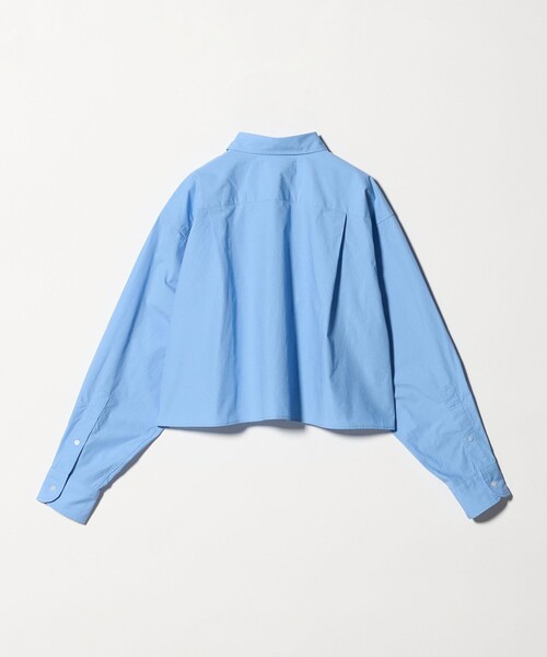 NICE WEATHER(ナイスウェザー)の「<NICE WEATHER>ロゴ クロップド シャツ(シャツ/ブラウス・レディース・ホワイト/ライトブルー・S/M)」の8枚目の写真