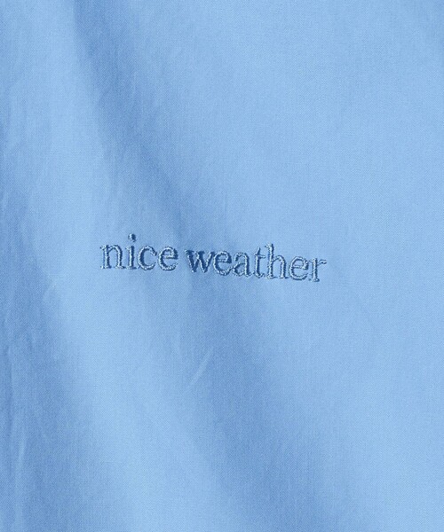 NICE WEATHER(ナイスウェザー)の「<NICE WEATHER>ロゴ クロップド シャツ(シャツ/ブラウス・レディース・ホワイト/ライトブルー・S/M)」の13枚目の写真