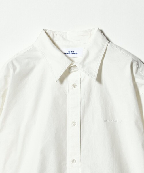 NICE WEATHER(ナイスウェザー)の「<NICE WEATHER>ロゴ クロップド シャツ(シャツ/ブラウス・レディース・ホワイト/ライトブルー・S/M)」の17枚目の写真