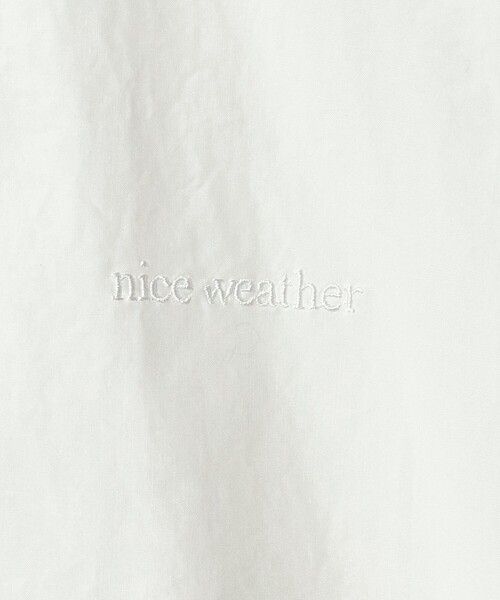 NICE WEATHER(ナイスウェザー)の「<NICE WEATHER>ロゴ クロップド シャツ(シャツ/ブラウス・レディース・ホワイト/ライトブルー・S/M)」の19枚目の写真