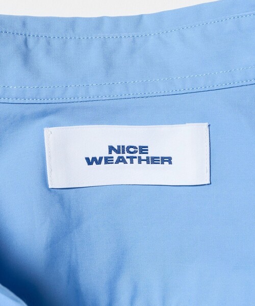 NICE WEATHER(ナイスウェザー)の「<NICE WEATHER>ロゴ クロップド シャツ(シャツ/ブラウス・レディース・ホワイト/ライトブルー・S/M)」の20枚目の写真