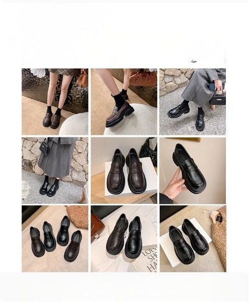 I.O.E(アイオイ)の「エコレザー デイリーボリュームローファー(ローファー・レディース・ブラック・MEDIUM/SMALL/X-SMALL/LARGE)」の3枚目の写真