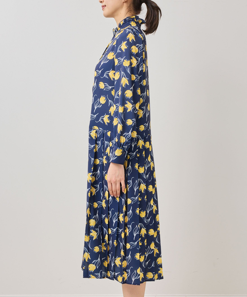 NARACAMICIE(ナラカミーチェ)の「【NARACAMICIE】チューリップ柄ワンピース(ワンピース・レディース・ネイビー/ブラック・M)」の12枚目の写真