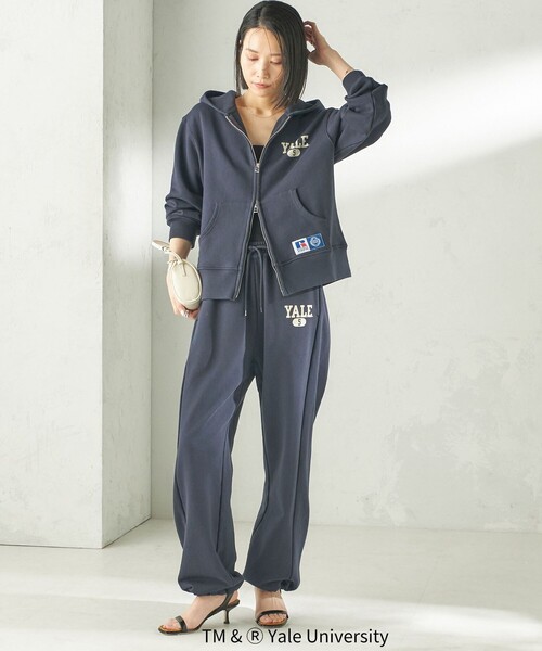 Russell Athletic(ラッセルアスレティック)の「RUSSELL ATHLETIC:〈洗濯機可能〉YALE CURVE PANTS(その他パンツ・レディース・ライトグレー/ベージュ/ネイビー・ONE SIZE)」の5枚目の写真