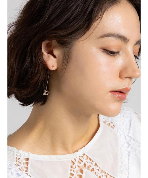 Te chichi（テチチ）の「ナンバーチェーンピアス20（ピアス（両耳用）・レディース・ゴールド・F）」の7枚目の写真