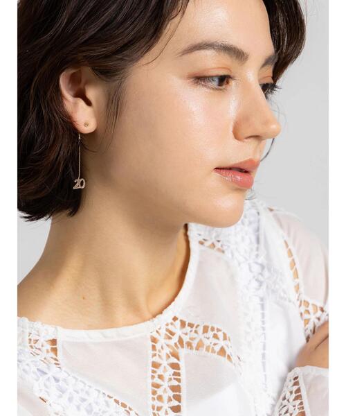 Te chichi（テチチ）の「ナンバーチェーンピアス20（ピアス（両耳用）・レディース・ゴールド・F）」の2枚目の写真
