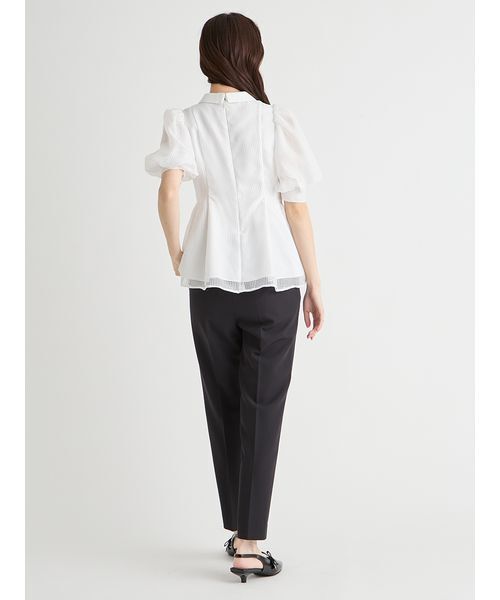 CELFORD（セルフォード）の「【洗える】襟付きメッシュブラウス（シャツ/ブラウス・レディース・ブラック/サックスブルー/ホワイト・36/38）」の15枚目の写真