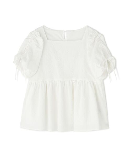 NATURAL BEAUTY BASIC（ナチュラルビューティーベーシック）の「◇ドロストギャザースリーブブラウス（シャツ/ブラウス・レディース・ブラック/オフホワイト/ブルー・FREE）」の13枚目の写真