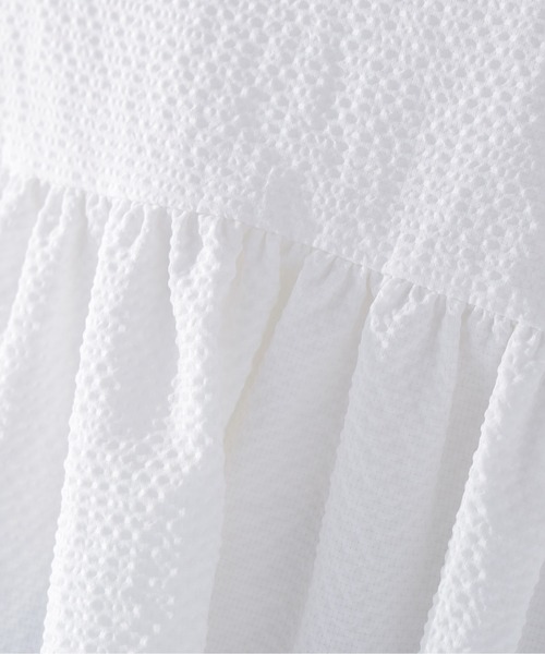 NATURAL BEAUTY BASIC（ナチュラルビューティーベーシック）の「◇ドロストギャザースリーブブラウス（シャツ/ブラウス・レディース・ブラック/オフホワイト/ブルー・FREE）」の11枚目の写真