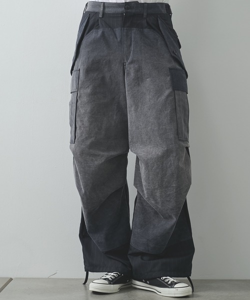KHOKI（コッキ）の「【KHOKI/コッキ】Combination Military Pants（その他パンツ・メンズ・カーキ/ブラック・1/2）」の2枚目の写真