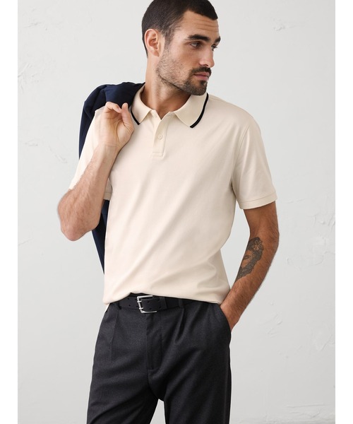 BANANA REPUBLIC FACTORY STORELuxe Touch ティップド ポロシャツ