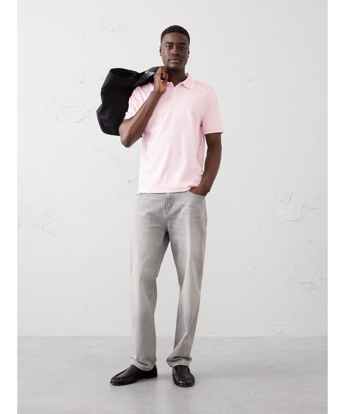 BANANA REPUBLIC FACTORY STORE(バナナリパブリック ファクトリーストア)の「BANANA REPUBLIC FACTORY STORE Luxe Touch ティップド ポロシャツ(ポロシャツ・メンズ・ピンク/グリーン/アイボリー・S/M/L/XL)」の8枚目の写真