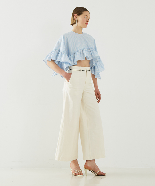 DESIGNWORKS（デザインワークス）の「BEAUVET ﾜｲﾄﾞﾊﾟﾝﾂ（その他パンツ・レディース・アイボリー・0）」の10枚目の写真