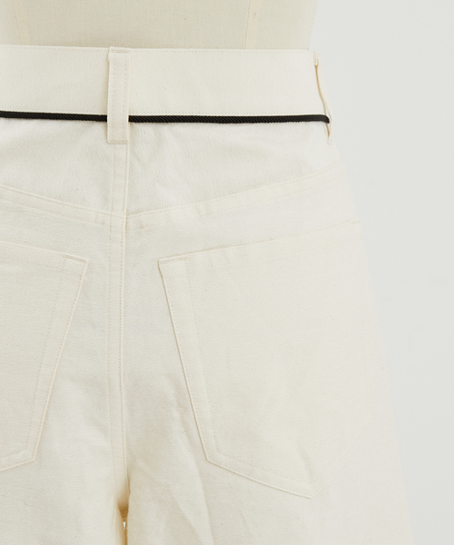 DESIGNWORKS（デザインワークス）の「BEAUVET ﾜｲﾄﾞﾊﾟﾝﾂ（その他パンツ・レディース・アイボリー・0）」の4枚目の写真
