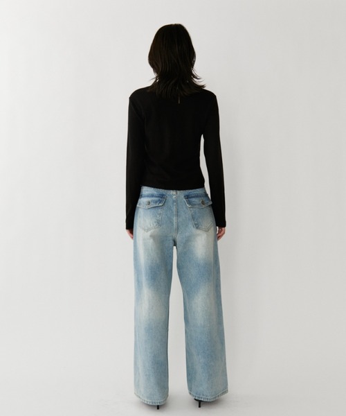 VION(ヴィオン)の「ソフトブラッシュドロングスリーブティー / Soft Brushed Long Sleeve TEE(Tシャツ/カットソー・レディース・ブラック/ベージュ・FREE)」の14枚目の写真