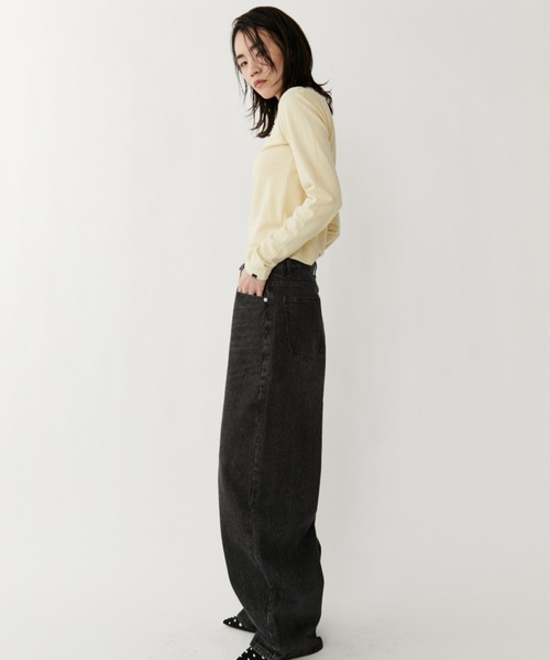 VION(ヴィオン)の「ソフトブラッシュドロングスリーブティー / Soft Brushed Long Sleeve TEE(Tシャツ/カットソー・レディース・ブラック/ベージュ・FREE)」の8枚目の写真