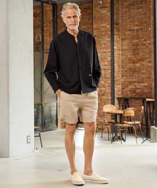Maison code 13(メゾンコードサーティーン)の「ms6440-front fly stretch oxford long sleeve shirts シャツ(M26S-01)(シャツ/ブラウス・メンズ・ホワイト/ブラック・S/M/L)」の7枚目の写真