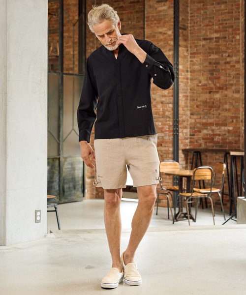 Maison code 13(メゾンコードサーティーン)の「ms6440-front fly stretch oxford long sleeve shirts シャツ(M26S-01)(シャツ/ブラウス・メンズ・ホワイト/ブラック・S/M/L)」の8枚目の写真