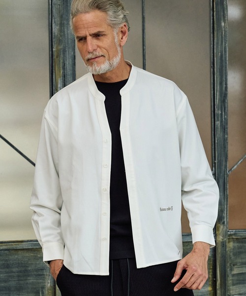 Maison code 13(メゾンコードサーティーン)の「ms6440-front fly stretch oxford long sleeve shirts シャツ(M26S-01)(シャツ/ブラウス・メンズ・ホワイト/ブラック・S/M/L)」の9枚目の写真