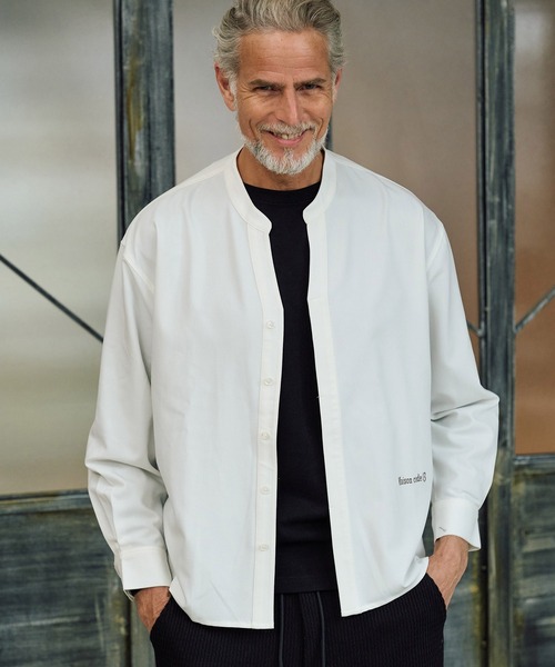 Maison code 13(メゾンコードサーティーン)の「ms6440-front fly stretch oxford long sleeve shirts シャツ(M26S-01)(シャツ/ブラウス・メンズ・ホワイト/ブラック・S/M/L)」の10枚目の写真