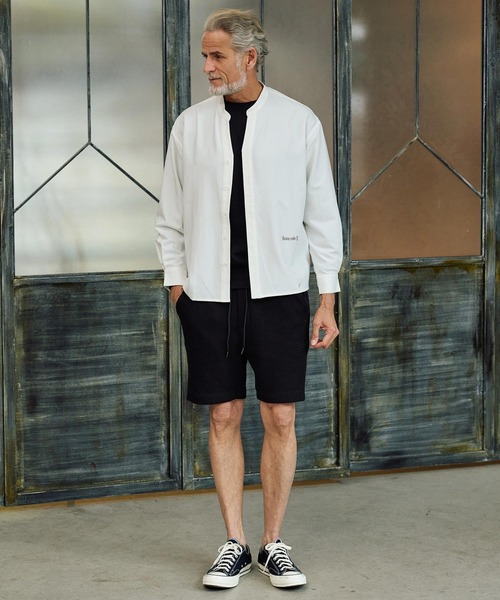 Maison code 13(メゾンコードサーティーン)の「ms6440-front fly stretch oxford long sleeve shirts シャツ(M26S-01)(シャツ/ブラウス・メンズ・ホワイト/ブラック・S/M/L)」の12枚目の写真