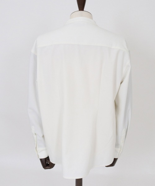 Maison code 13(メゾンコードサーティーン)の「ms6440-front fly stretch oxford long sleeve shirts シャツ(M26S-01)(シャツ/ブラウス・メンズ・ホワイト/ブラック・S/M/L)」の16枚目の写真