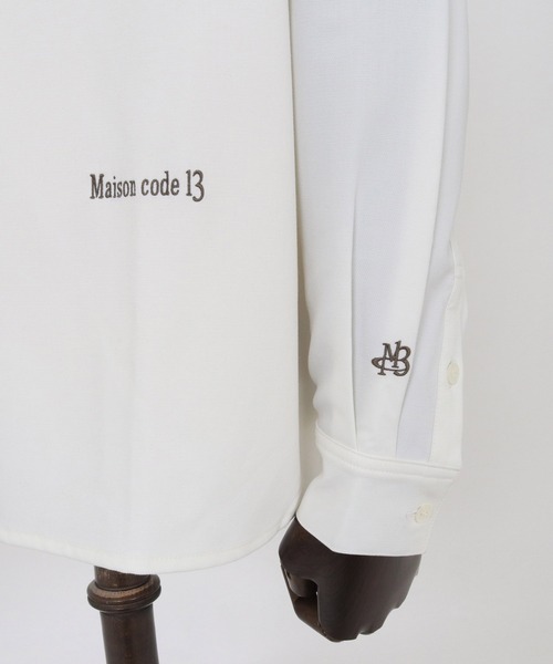 Maison code 13(メゾンコードサーティーン)の「ms6440-front fly stretch oxford long sleeve shirts シャツ(M26S-01)(シャツ/ブラウス・メンズ・ホワイト/ブラック・S/M/L)」の17枚目の写真