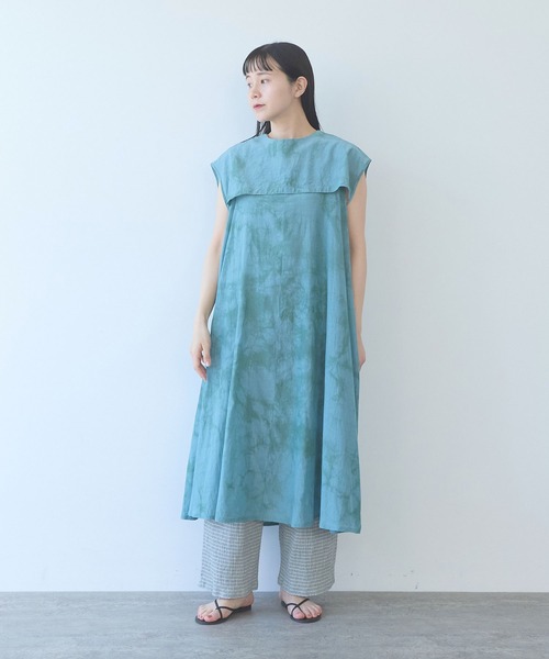 yuni(ユニ )の「△cotton cupla difused dye separate one-piece(ワンピース・レディース・ブルー・FREE)」の1枚目の写真