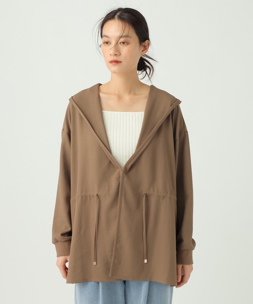 Elura(エルーラ)の「サラサラリラクシーフードカーディガン/656791(カーディガン/ボレロ・レディース・ブラック/オフホワイト/モカ/ダークブラウン・FREE)」の14枚目の写真