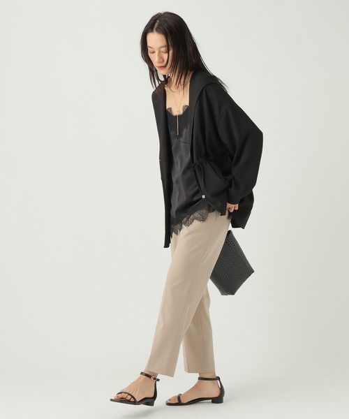 Elura(エルーラ)の「サラサラリラクシーフードカーディガン/656791(カーディガン/ボレロ・レディース・ブラック/オフホワイト/モカ/ダークブラウン・FREE)」の10枚目の写真