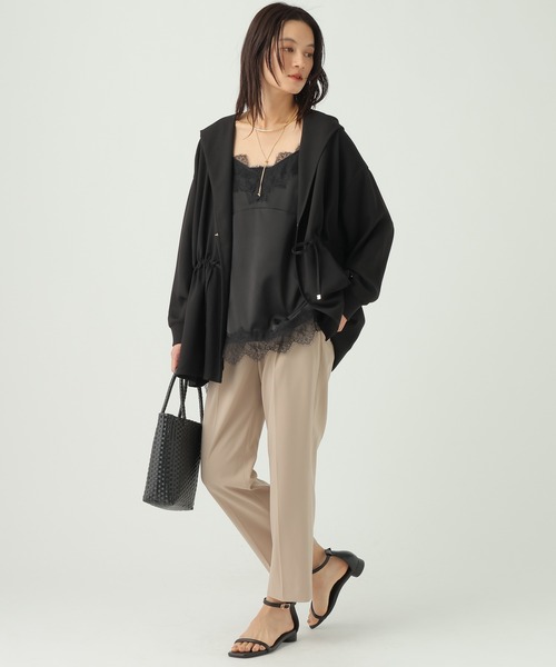 Elura(エルーラ)の「サラサラリラクシーフードカーディガン/656791(カーディガン/ボレロ・レディース・ブラック/オフホワイト/モカ/ダークブラウン・FREE)」の11枚目の写真