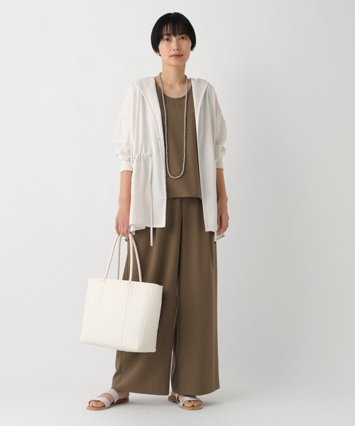 Elura(エルーラ)の「サラサラリラクシーフードカーディガン/656791(カーディガン/ボレロ・レディース・ブラック/オフホワイト/モカ/ダークブラウン・FREE)」の7枚目の写真