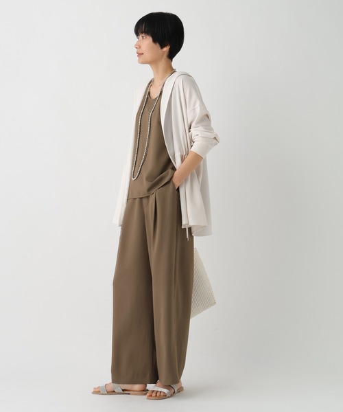 Elura(エルーラ)の「サラサラリラクシーフードカーディガン/656791(カーディガン/ボレロ・レディース・ブラック/オフホワイト/モカ/ダークブラウン・FREE)」の8枚目の写真