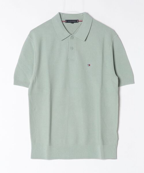 TOMMY HILFIGER（トミーヒルフィガー）の「コットンショートスリーブポロニット（ニット/セーター・メンズ・グレー/グリーン・X-LARGE/MEDIUM/LARGE/SMALL）」の2枚目の写真