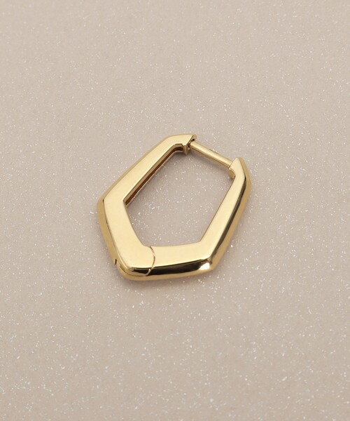 COCOSHNIK(ココシュニック)の「K10ペンタゴンシェイプ 中折れピアス(ピアス(両耳用)・レディース・イエローゴールド・00)」の3枚目の写真