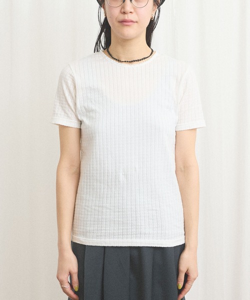 fig London(フィグロンドン)の「eyelet tereko short sleeve(Tシャツ/カットソー・レディース・ブラック/ホワイト・FREE)」の16枚目の写真