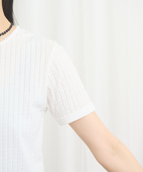 fig London(フィグロンドン)の「eyelet tereko short sleeve(Tシャツ/カットソー・レディース・ブラック/ホワイト・FREE)」の20枚目の写真